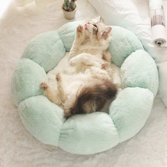 Fluffy Pastel Pet Bed for Cats
