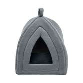 Gray Dome Shaped Enclosed Pet Bed for Cats and Small Dogs