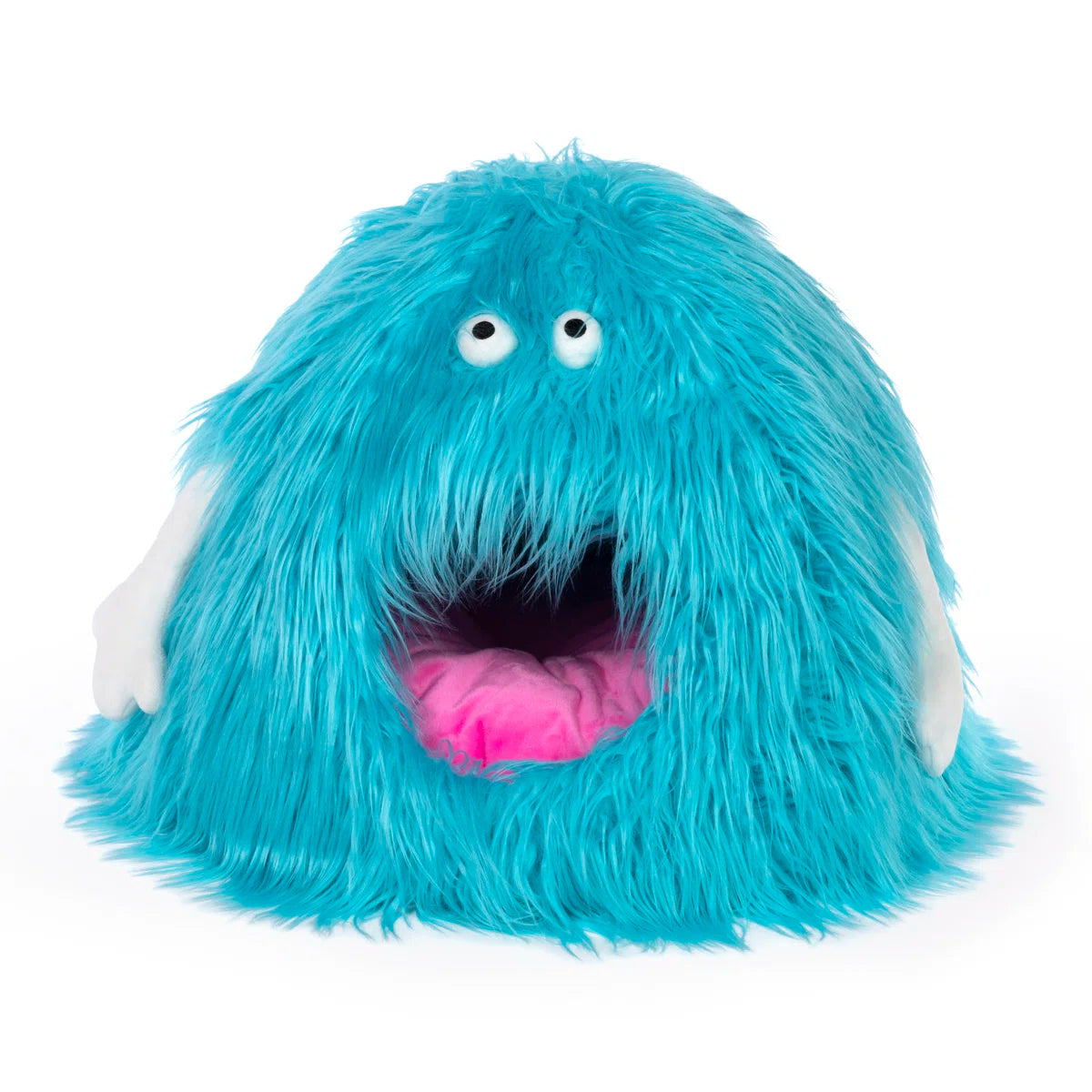 Playful Blue Monster Shaped Plush Cat Bed