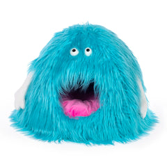 Playful Blue Monster Shaped Plush Cat Bed