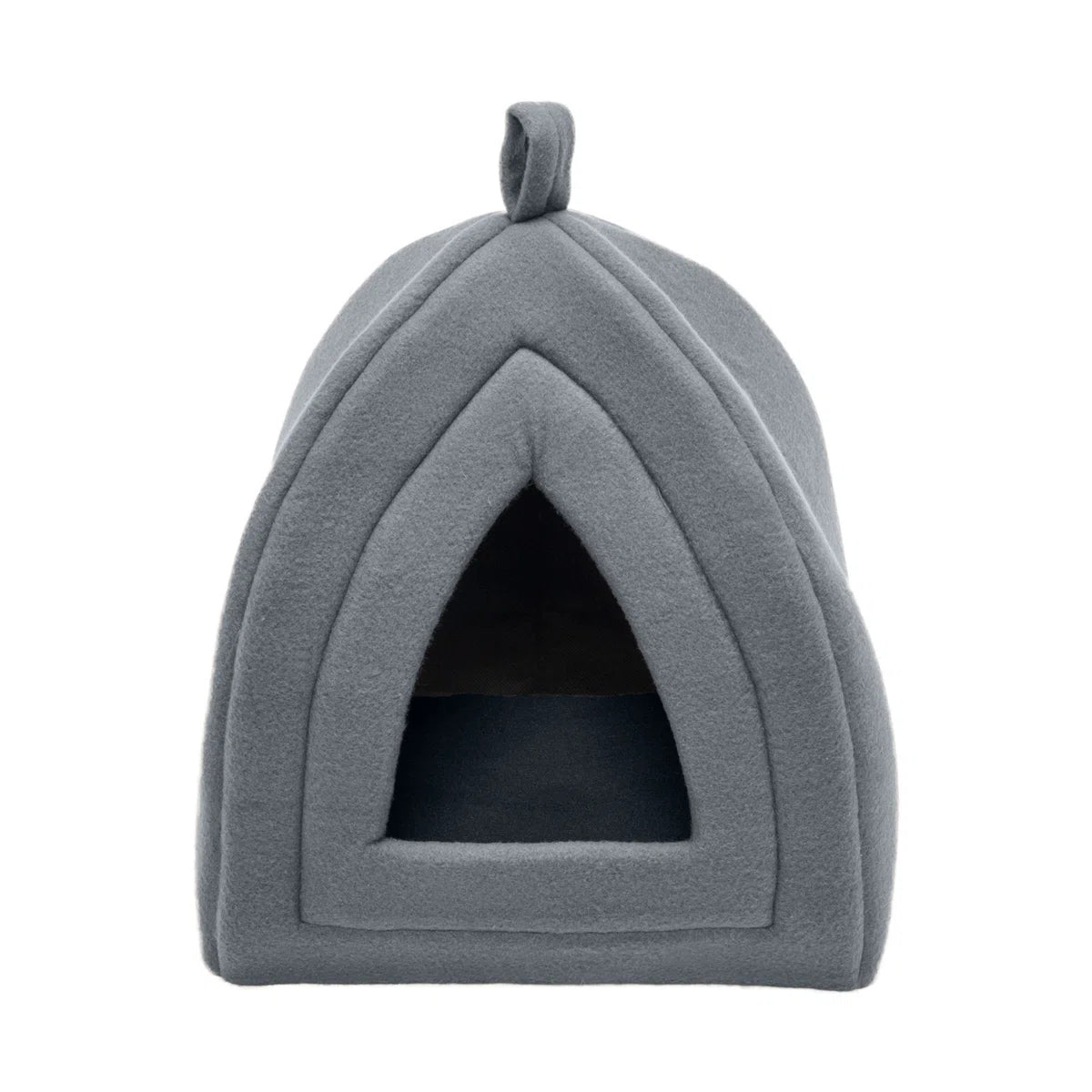 Gray Dome Shaped Enclosed Pet Bed for Cats and Small Dogs